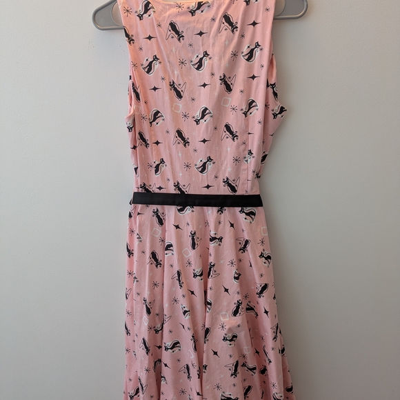 Voodoo Vixen Pink and Black Midi Dress - Picture 3 of 4